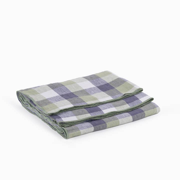 Live Linen - Wholesale Tablecloth - Yarn-Dyed Checked Lane Linen Tablecloth – Formal Dining1