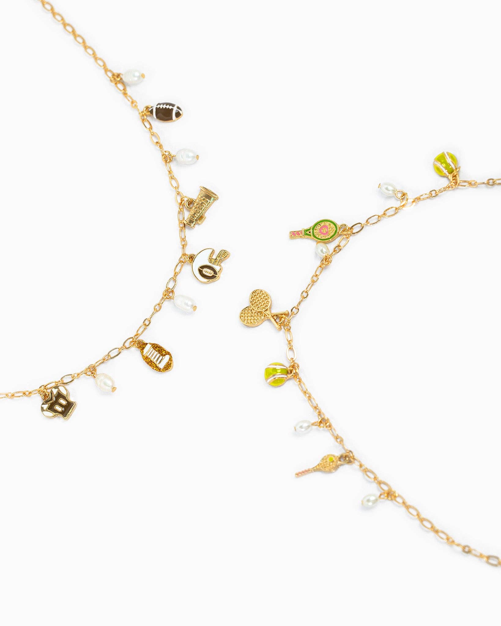 Sessori - Wholesale Pendant/Charm Necklace - Gameday Touchdown Football Multi Charm Necklace1