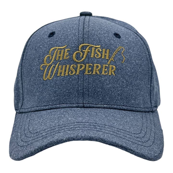 The Fish Whisperer Hat Funny Sarcastic Fishing Novelty Cap for wholesale by Crazy Dog T-Shirts