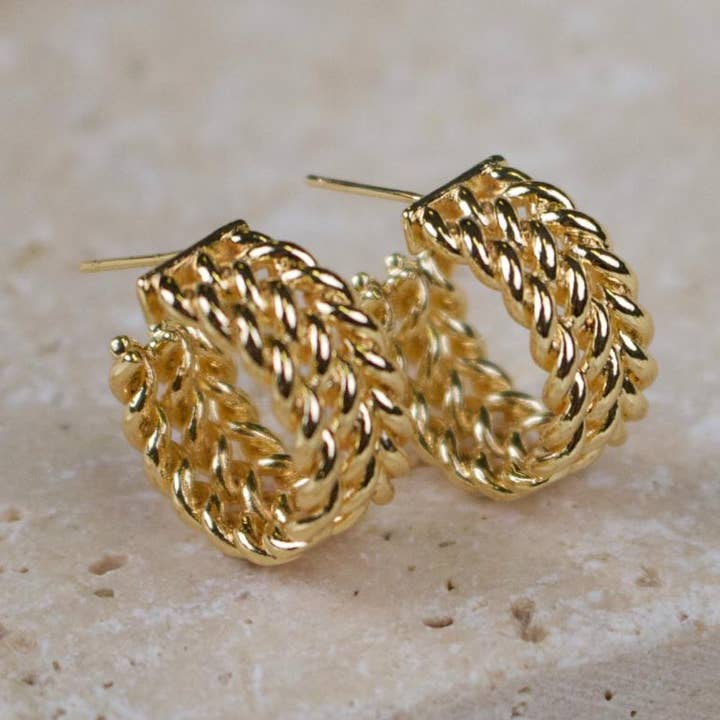 Staci // Braided Texture Hoops for wholesale by TISH jewelry