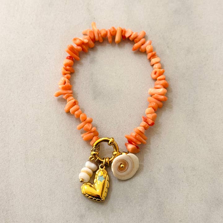 Cassette Barcelona - Wholesale Charm/Dangle Bracelet - Chill Summer Bracelet w Nacre
