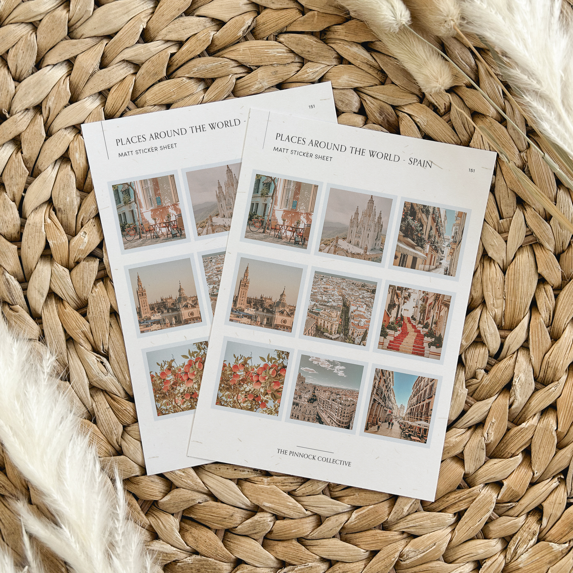 The Pinnock Collective (Duty Paid) – wholesale Sticker – Spain-themed Sticker Sheet1