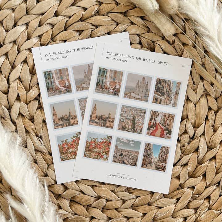 The Pinnock Collective (Duty Paid) – wholesale Sticker – Spain-themed Sticker Sheet1