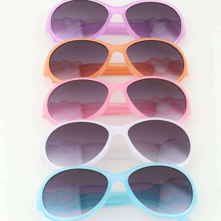 KIDS Bright Heart To Heart Sunglasses for wholesale by 3AM BY H&D ACCESSORIES