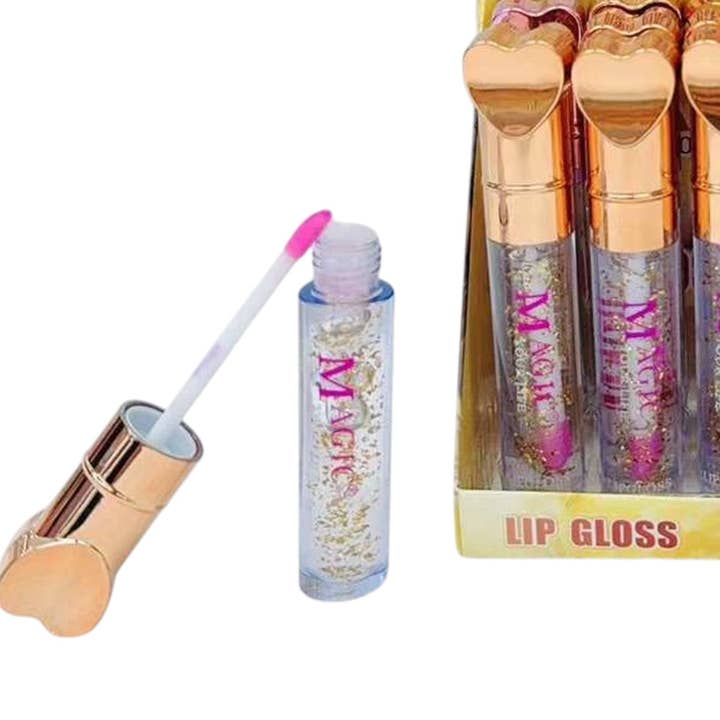 ASSORTED MAGIC YOUR LIFE HEART LIP GLOSS LC197 (24PC) for wholesale on Faire