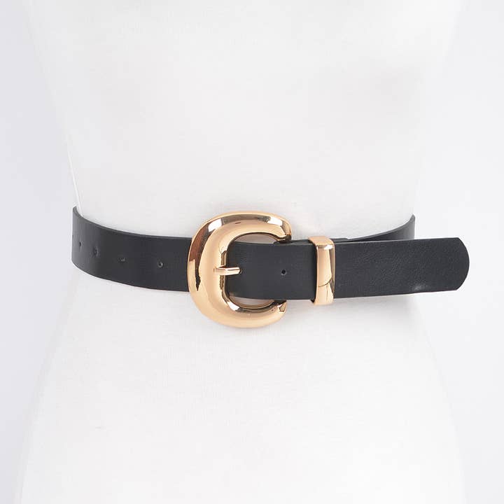 3AM BY H&D ACCESSORIES - Wholesale Belt - Women's - Faux Leather Metal Buckle Belt