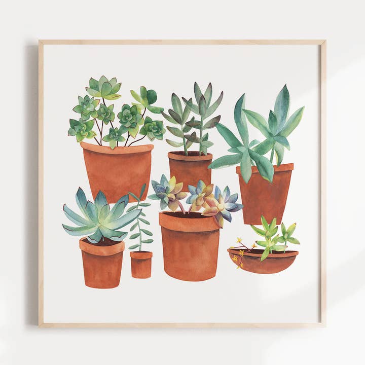 Stampa artistica con scritta «Succulents» per la vendita all'ingrosso da parte di May We Fly