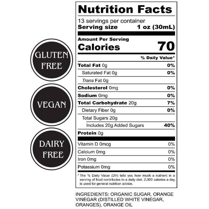 Tait Farm Foods - Wholesale Cocktail Mix/Syrup - Orange Shrub1