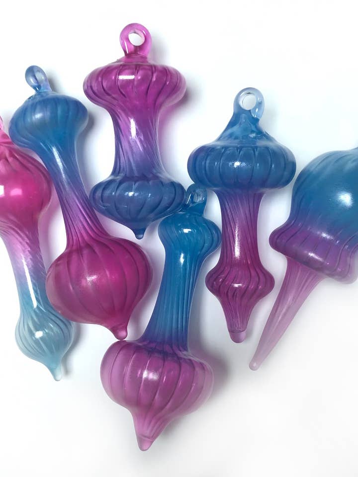 Handblown Glass Ornament - set of two for wholesale by BrianSchmittGlass