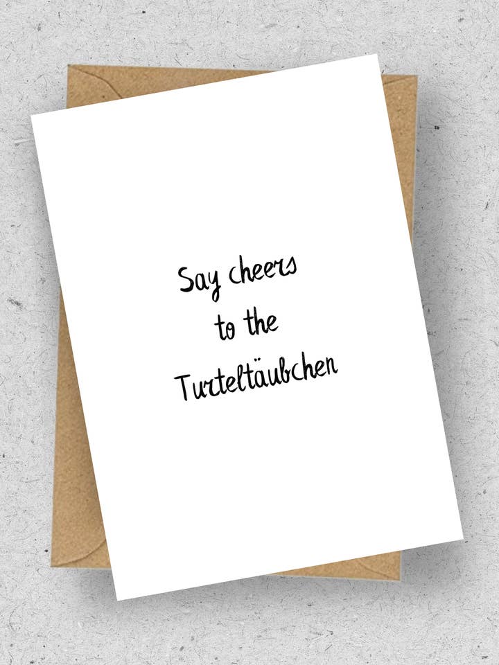 Karte “Turteltäubchen" / mit Umschlag für den Großhandel von hellopinlin