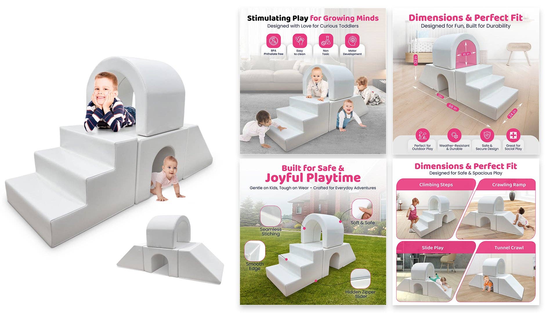 TQ FURNITURE – wholesale Toy set – Kids – Soft Play - Arc Tunnel - Upper Bridge Combination Set7