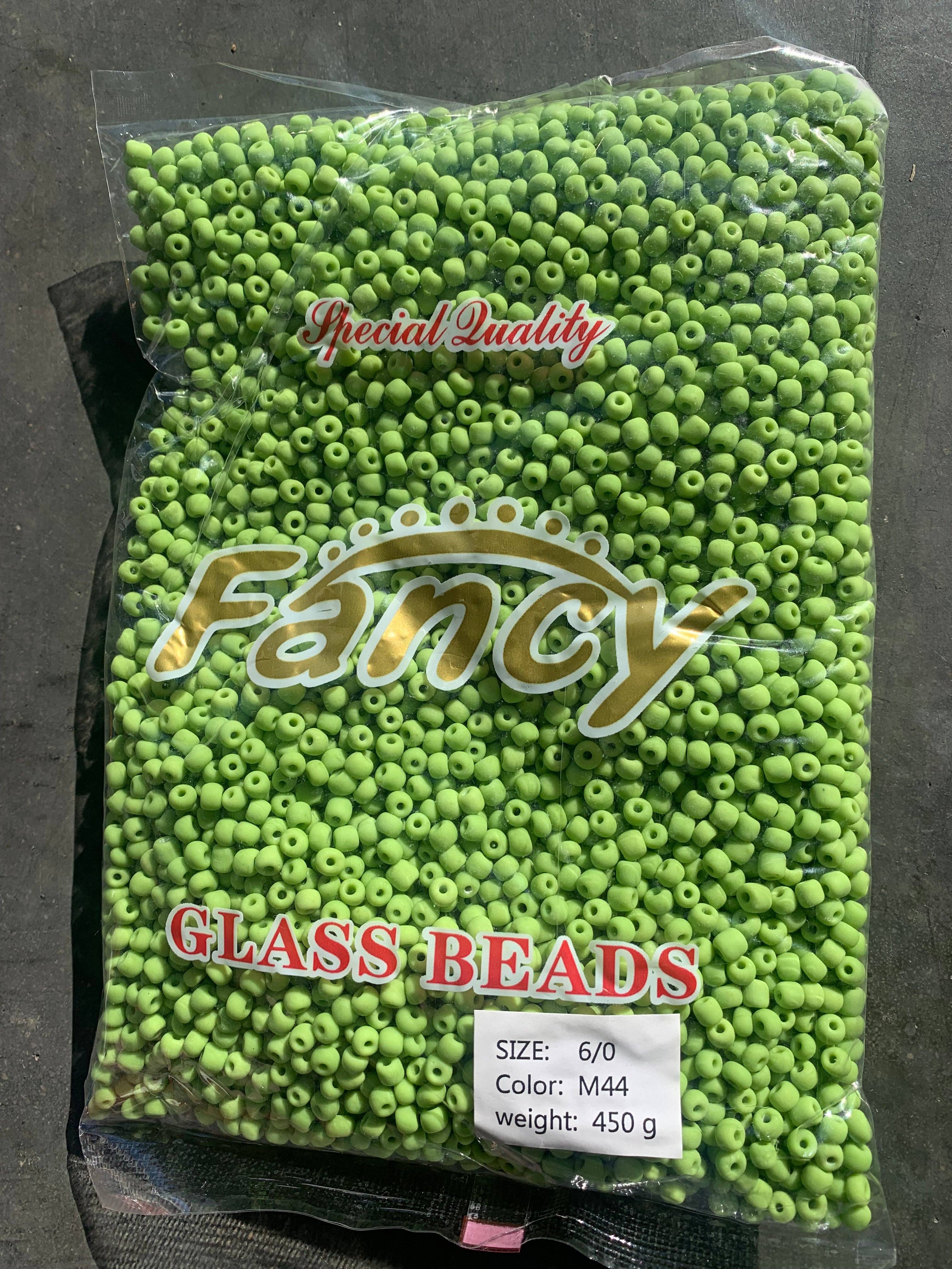 MaddieMayShop - Venta al por mayor Cuentas - Perlas de semillas 6/0, perlas de semillas a granel, perlas de vidrio esmerilado de 450 gramos10