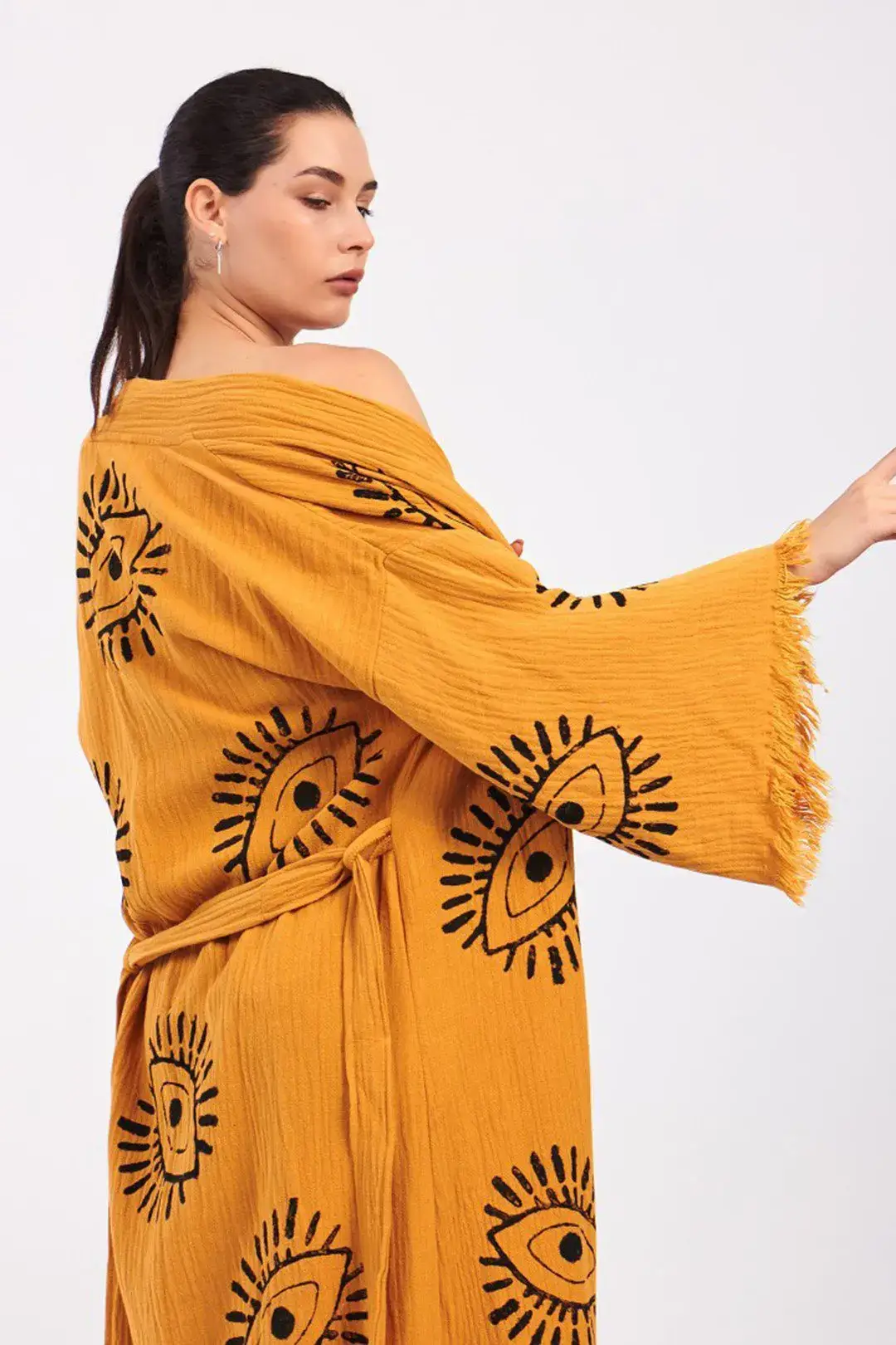 Umays Boho - Wholesale Kimono - Women's - Evil Eye Kimono, Evil Eye Kaftan, Organic Cotton Kimono6