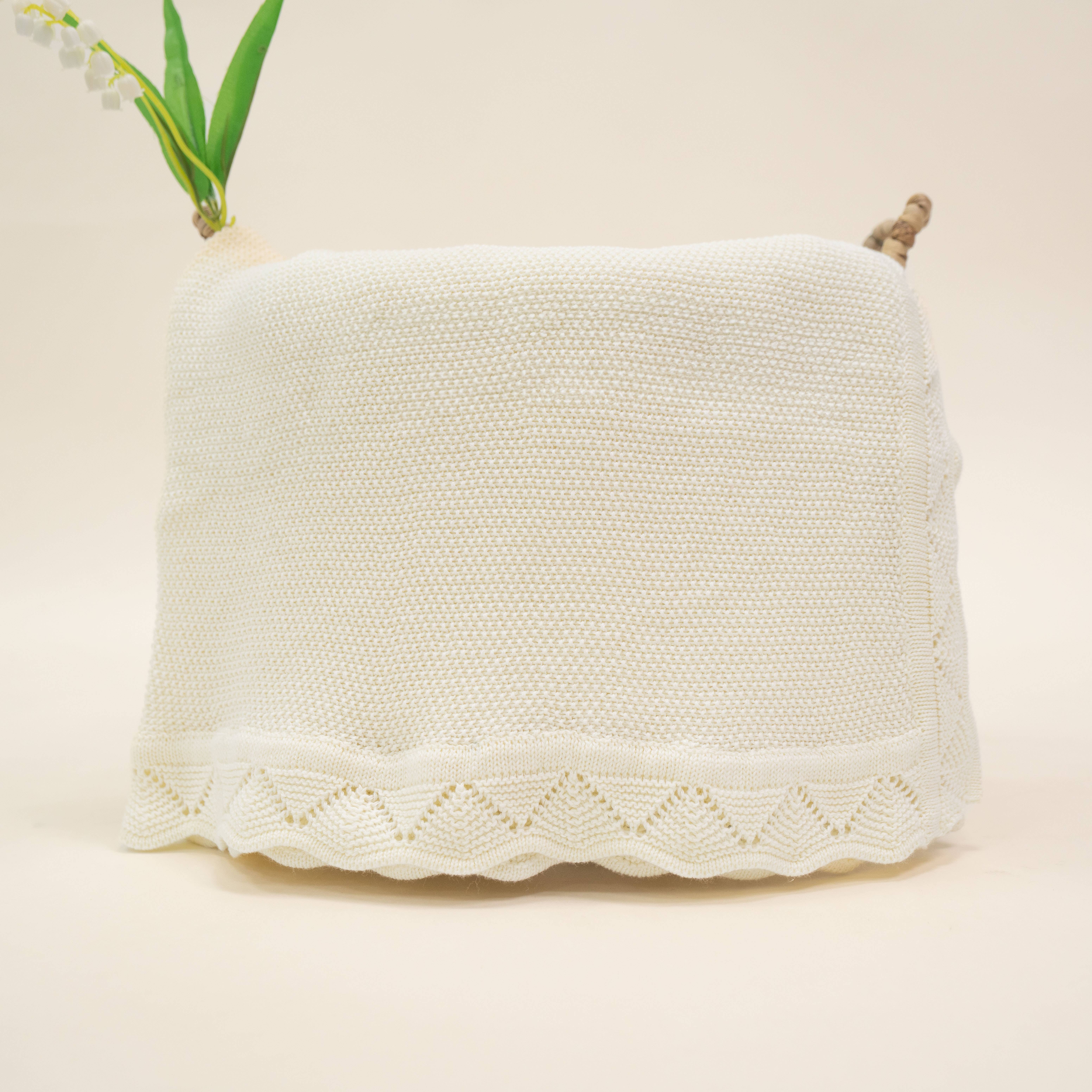 SwaddleAn - Wholesale Milestone Blanket - Kids & Baby - Heirloom Lacing Baby Blanket - 100% Cotton1