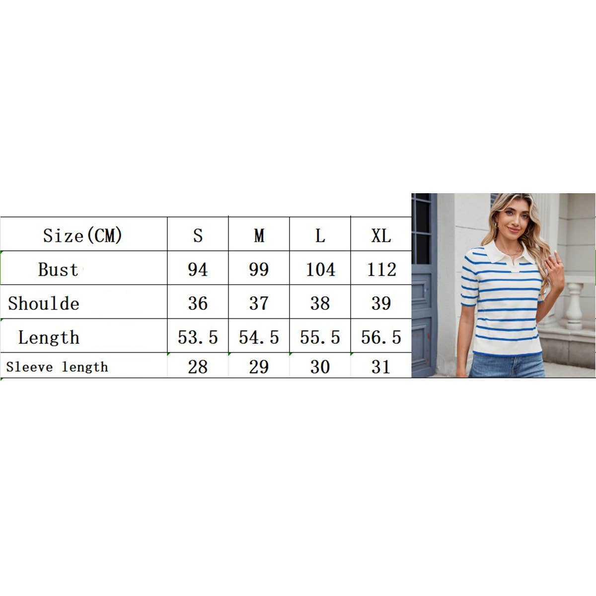 Lily Clothing - Wholesale Knit Sweater - Women's - CASUAL COLOR STRIPED SWEATER WITH LAPEL NECK23