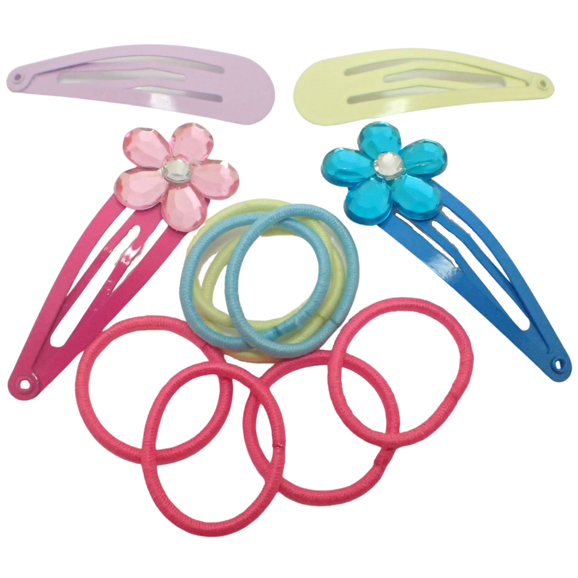 Topkids Accessories - Wholesale Hair Accessories Set - Kids - Hair Bobbles and Hair Clips for Girls Gift Set, Small Hair Clips, Girls Hair Accessories, Girls Hair Clips, Mini Hair Clips, Small Elastic Bands for Hair, Hair Ties3