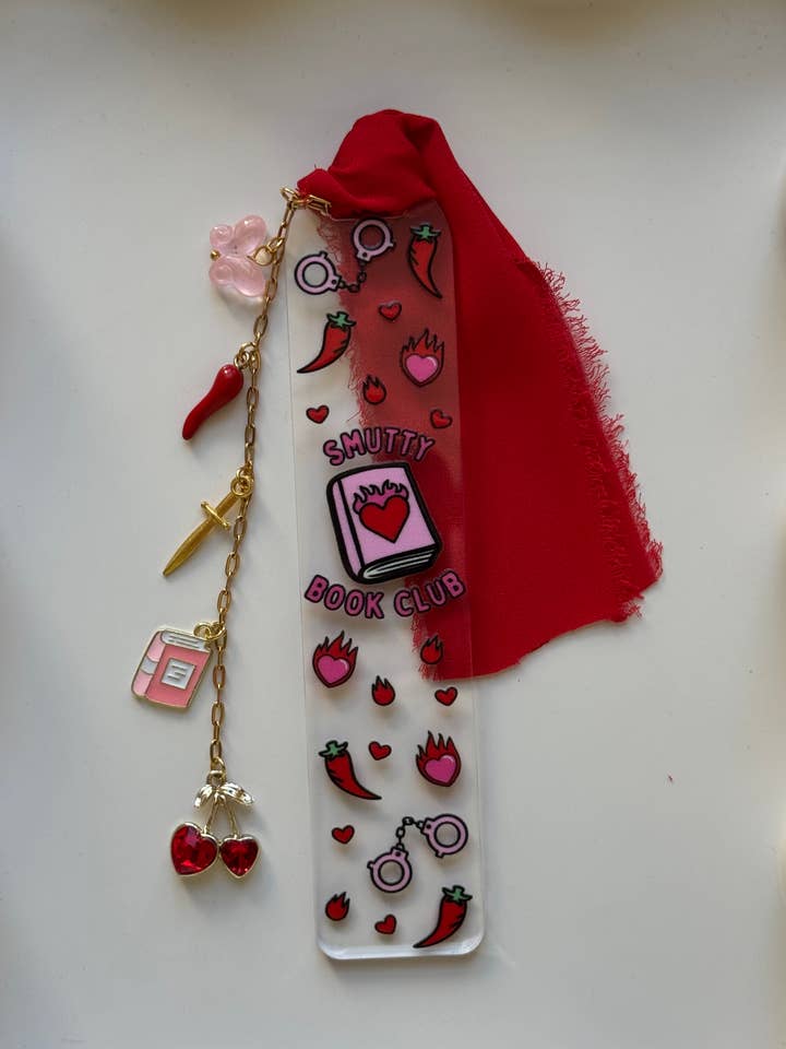 Smutty Book Club Bookmark with Charms for wholesale by Golden Lights Co.