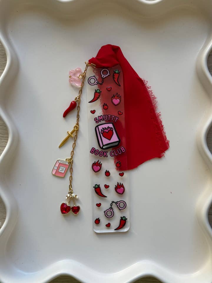 Smutty Book Club Bookmark with Charms for wholesale by Golden Lights Co.