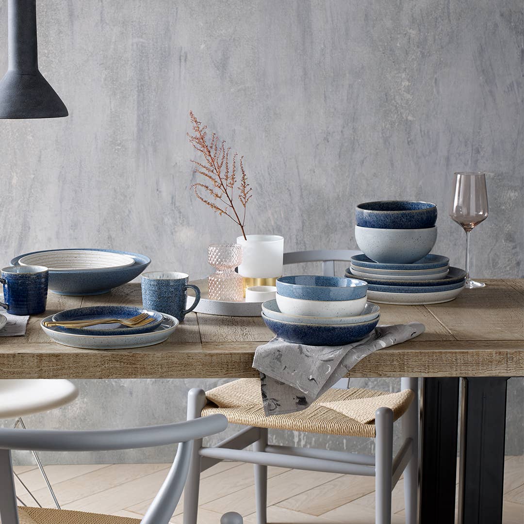 Denby - Wholesale Salad Plate - Studio Blue Set of 4 Coupe Salad Plates6