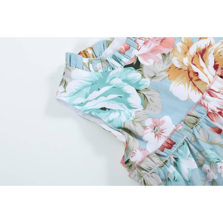 Lil Cactus – Großhandel Kleid – Kinder – Gestuftes Rüschenkleid mit Blumendruck2