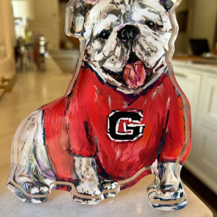 GEORGIA "G" ACRYLIC GAMEDAY BULLDOG for wholesale by Lauren Dunn