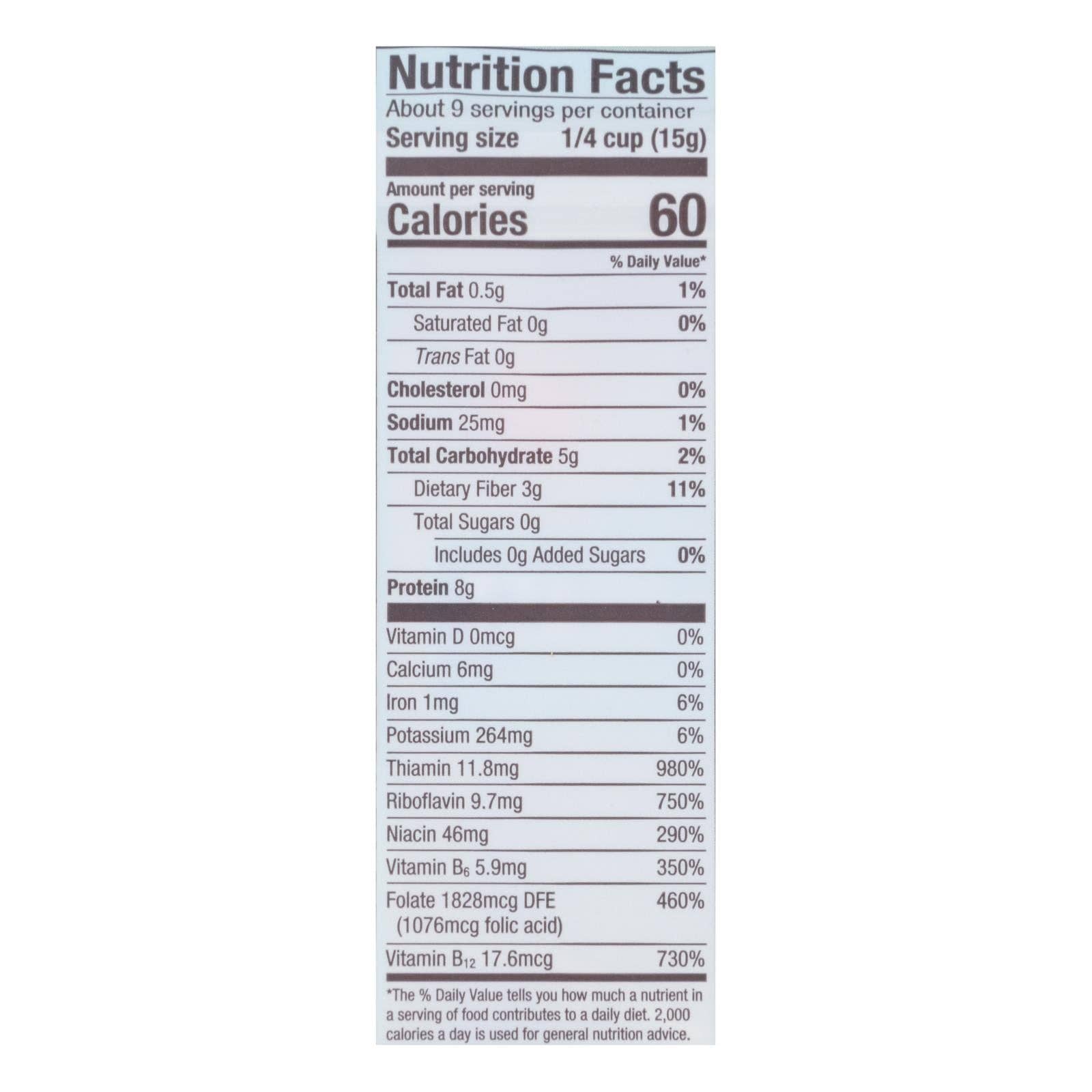 Everyday Supply Co - Wholesale Bread Mix - Bob's Red Mill - Yeast Nutritional Lg Flke - Case Of 4-5 Oz1