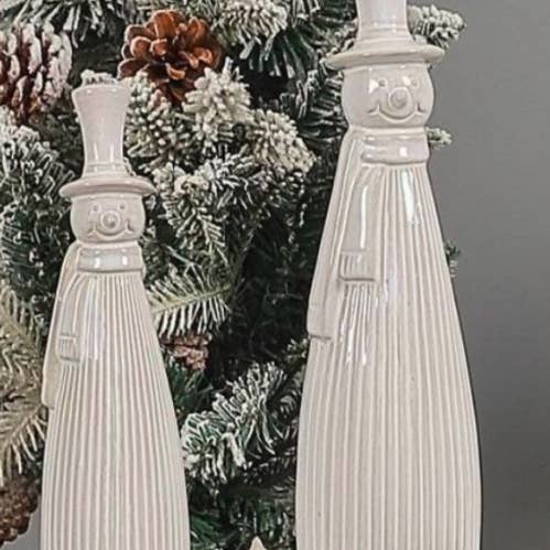 Pupazzo di neve con smalto reattivo, 20 cm per la vendita all'ingrosso da parte di Gainsborough Giftware x Portland Living