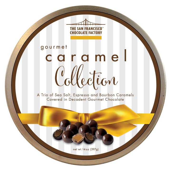 Gourmet Caramel Collection for wholesale by The San Francisco Chocolate Factory