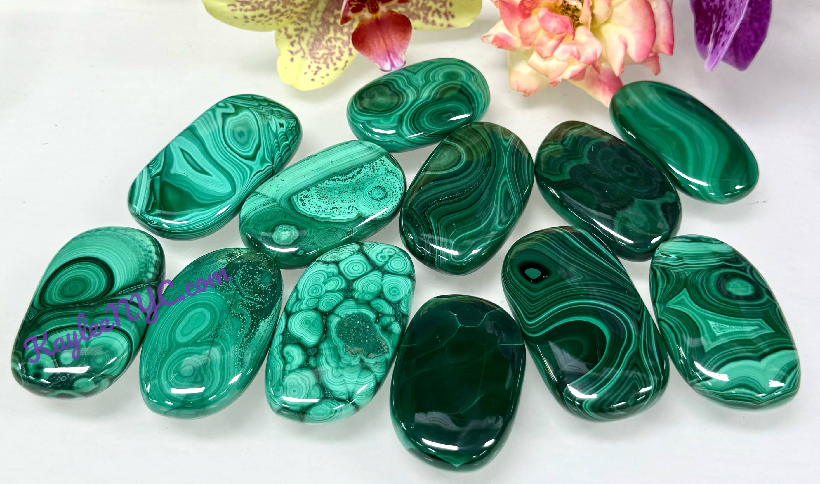KayleeNYC - Wholesale Spiritual Stone/Crystal - 1 lb Natural Malachite Palm Stone Crystal Nice Quality1