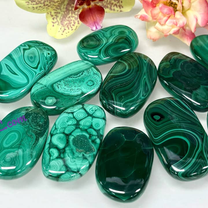 KayleeNYC - Wholesale Spiritual Stone/Crystal - 1 lb Natural Malachite Palm Stone Crystal Nice Quality1