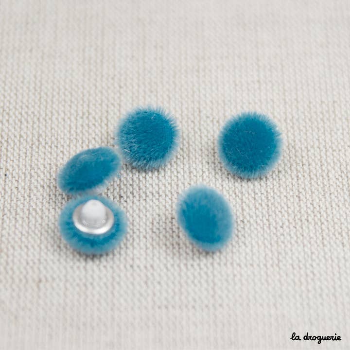 LA DROGUERIE - Wholesale Sewing button/snap - Furry Covered Button - 11 mm26