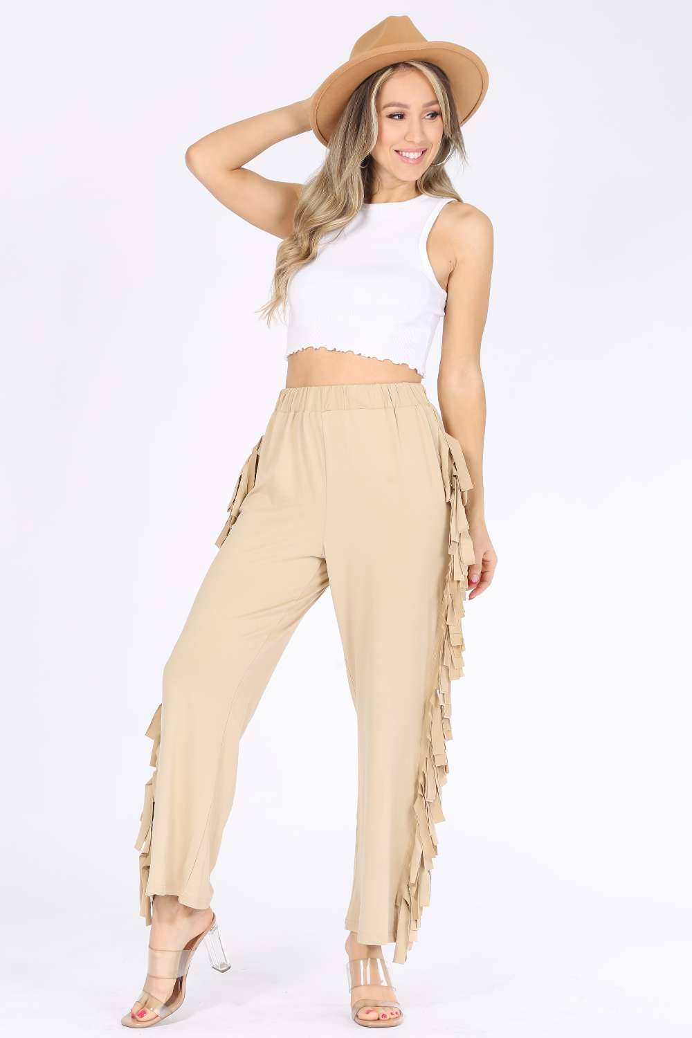 Queen Fashion - Wholesale Broek - Dames - veelzijdige nette broek, broek met franjespanelen7