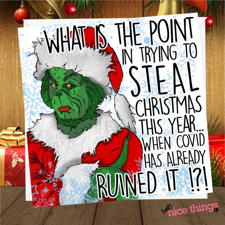 The Grinch Christmas Card | Funny Christmas Card for wholesale by NotNiceThings
