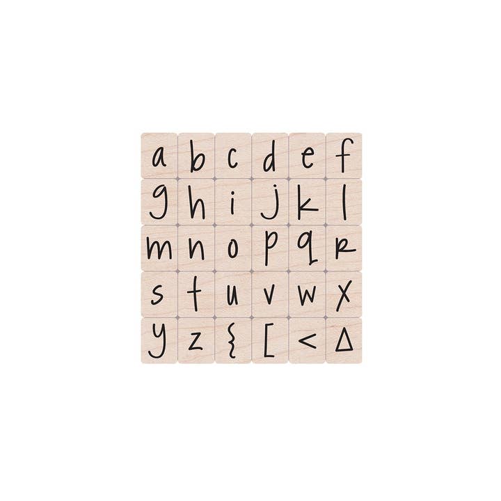 Hero Arts Happy Lower Case Alphabet Wood Stamps for wholesale by Hero Arts + Spellbinders Wholesale