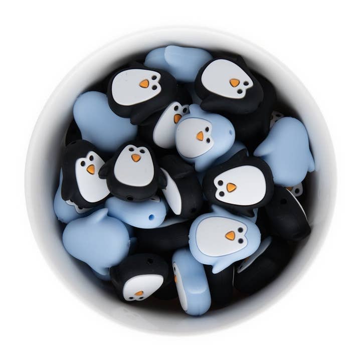 Cara & Co Silicone Craft Supply - Wholesale Craft Supplies - Penguin Silicone Focal Beads