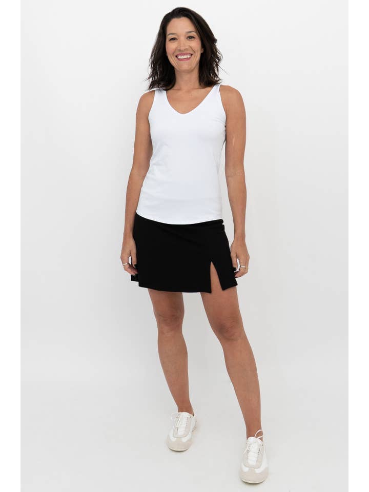 Blue Sky Clothing Co LLC - Wholesale Broekrok - Dames - Melly Skort, Zwart, Bamboe1