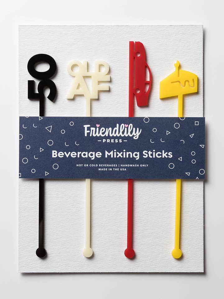 50th Birthday Acrylic Collection for wholesale by Friendlily Press