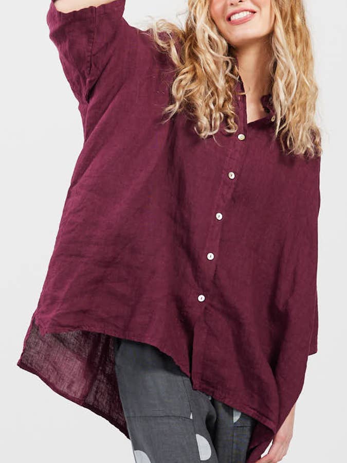 Miss Rose Sister Violet - Wholesale Button Down Shirt - Women's - WOMEN'S - Teddy Linen Shirt1