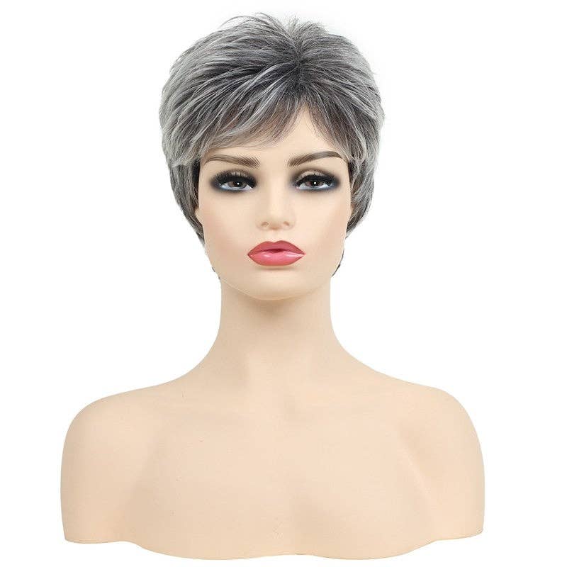 FurDecoration – Großhandel Perücke/Haarteil – Kurze lockige synthetische Perücke mit Kappe0