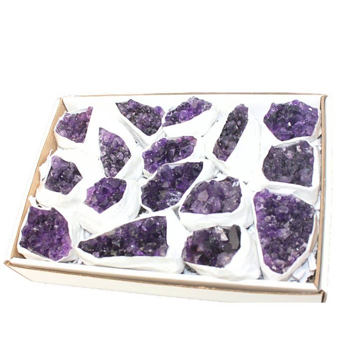 Earths Elements Wholesale - Wholesale Spiritual Stone/Crystal - Geode Flat - Amethyst, Small