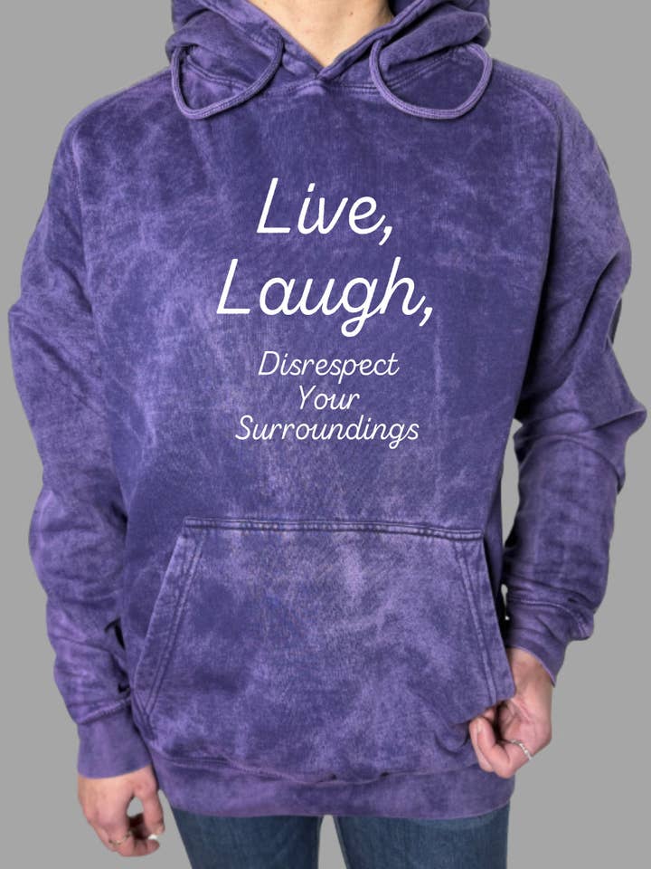 Disrespect Your Surroundings Vintage Wash Hoodie for wholesale by NyteSky Apparel