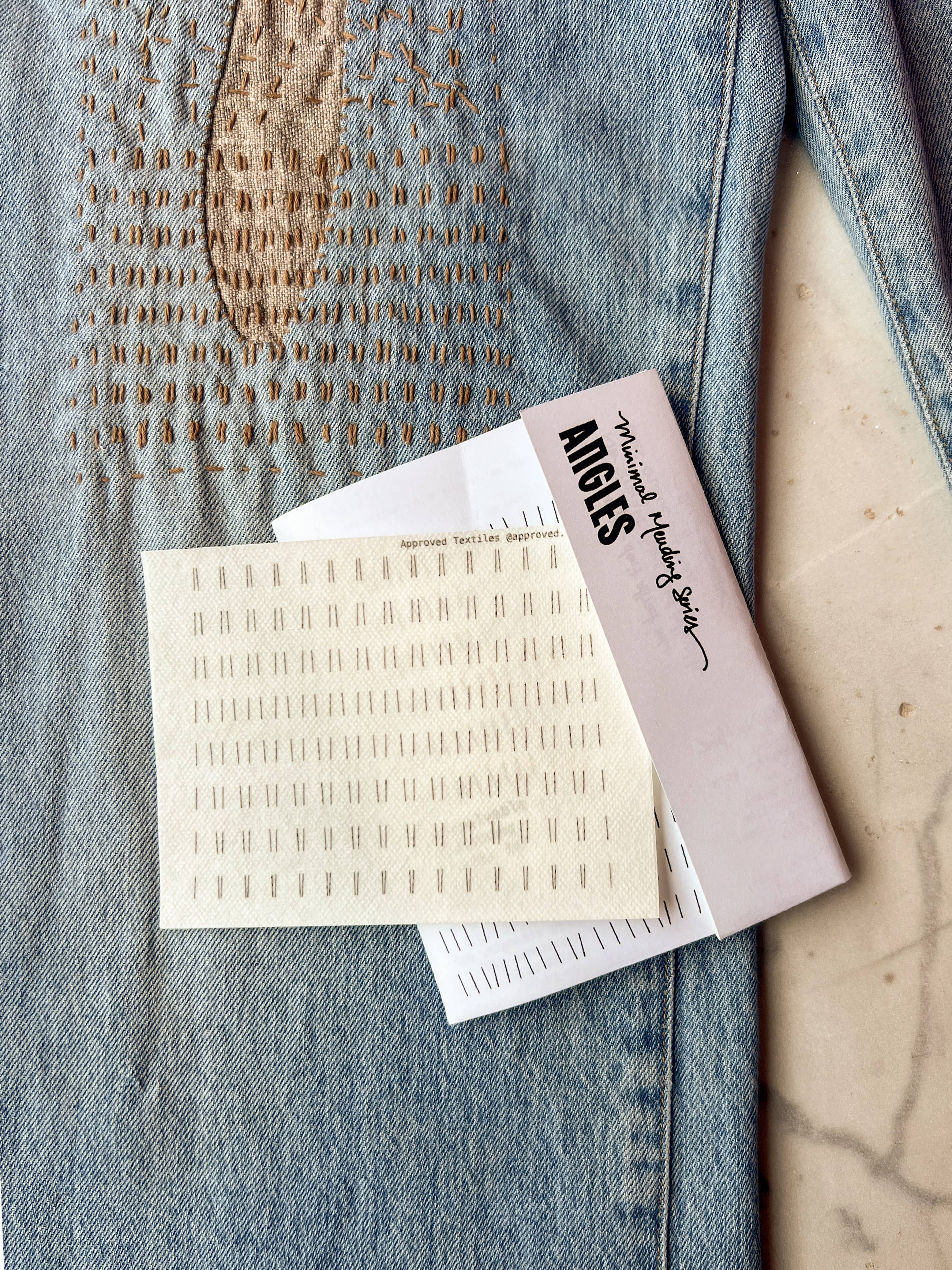 Approved Textiles - Wholesale Craft Sewing Kit - Angles - Minimal Mending + Embellishment Transfer2