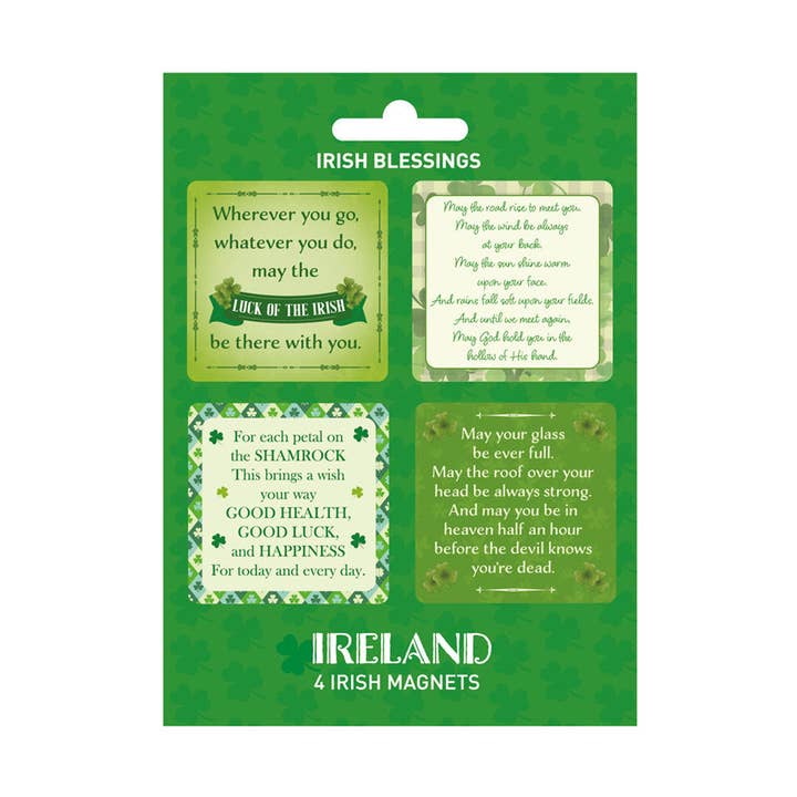 Irish Blessings Magnets Set of 4 for wholesale by Eurostick