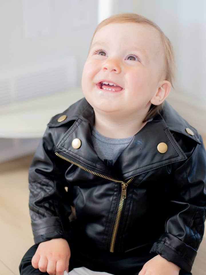 oh bebe – wholesale Leather jacket – Kids – Maddox Faux Leather Jacket1