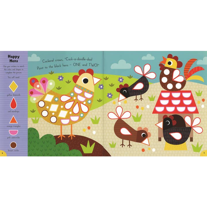 EDC Publishing - Vente Autocollant - Enfant et bébé - Match and Stick : À la ferme1