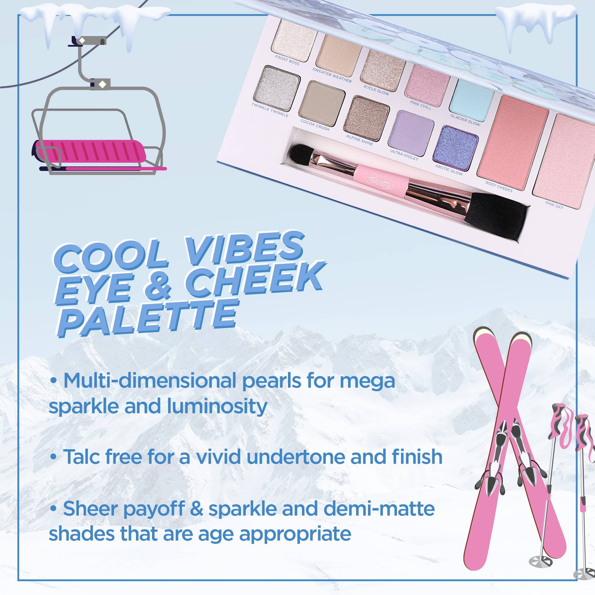 Petite 'n Pretty - Wholesale Face Makeup Palette - Cool Vibes
Eye & Cheek Makeup Palette5