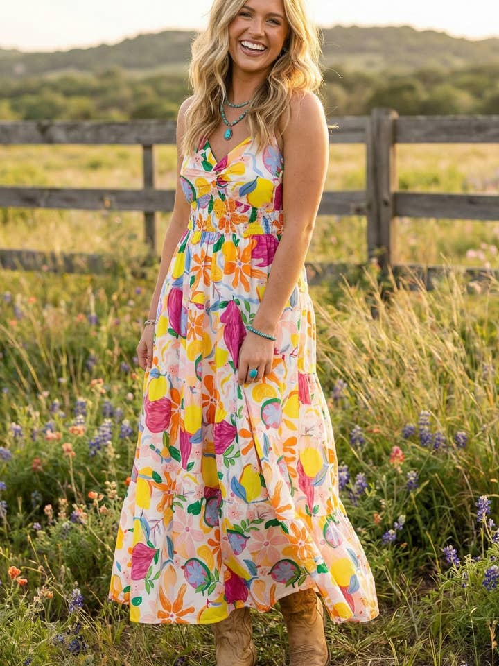 Printed Maxi Dress for wholesale by BEESON RIVER
