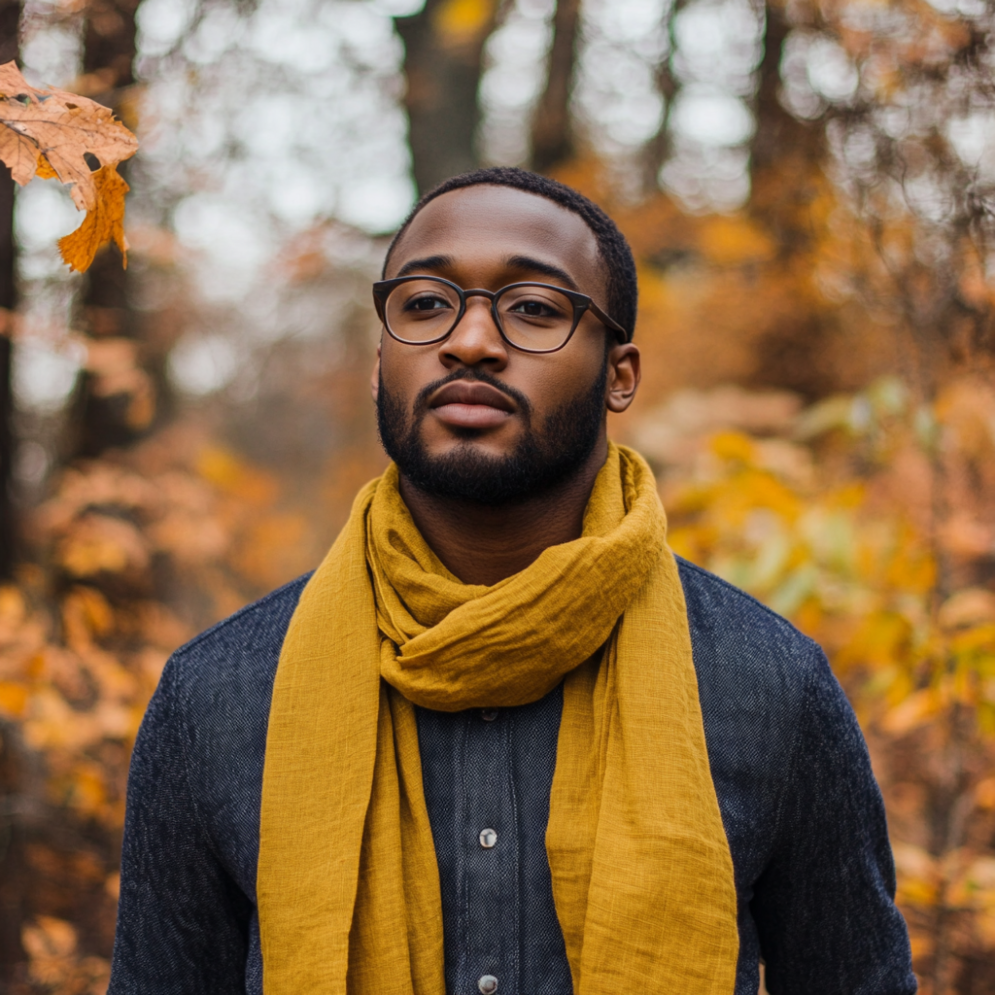 menique – wholesale Scarf - Herr – Naturlig linnesjal för män i stormblått6