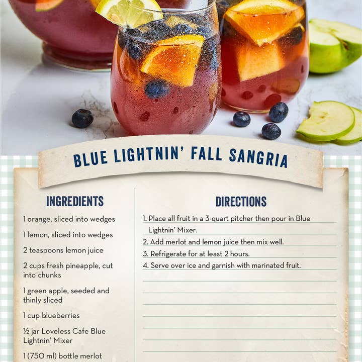 The Loveless Cafe - Wholesale Cocktail Mix/Syrup - Blue Lightnin' Mixer2