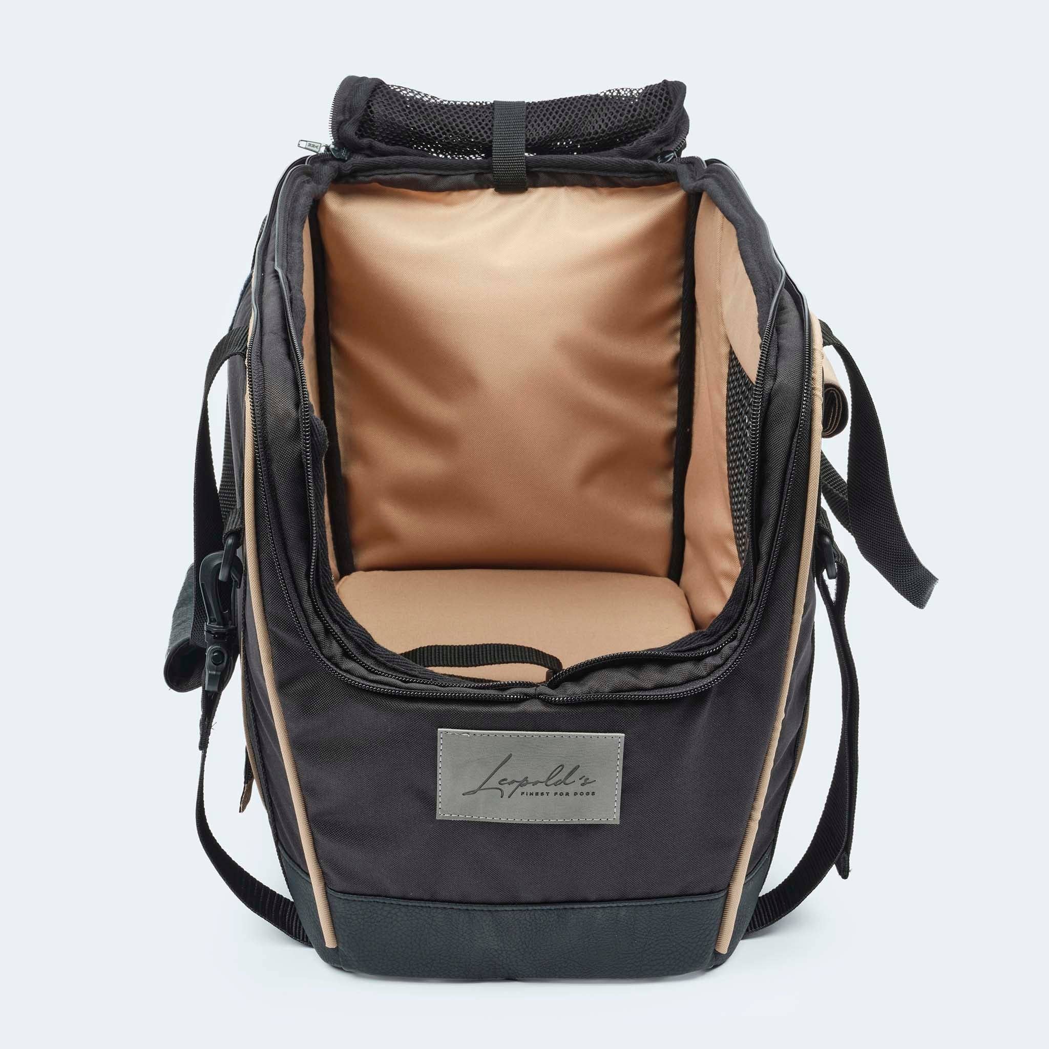 ​​Leopold's Finest for dogs - Vente Caisse de transport – chien - Sac de vélo noir pour chiens8